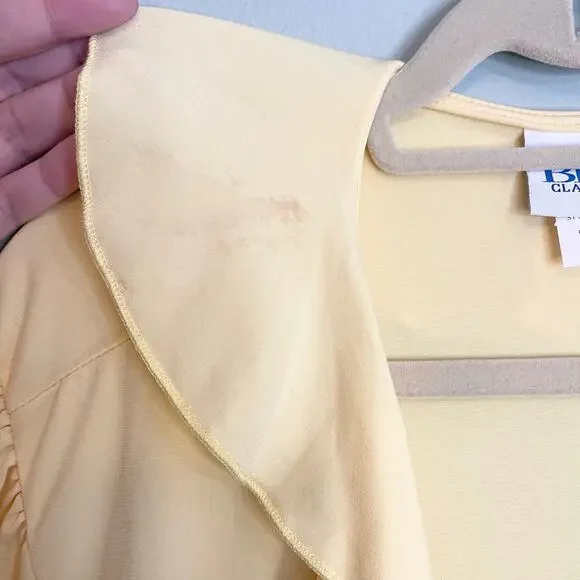 Vintage BFA Classics Yellow Open Front Shrug Cardi Size 3X - Picture 4 of 7